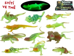 Glow-in-the-dark lizard figurine 13–16 cm
