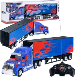 Large remote-controlled truck with trailer