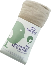Träumeland fitted sheet made from organic cotton with elastane 40 × 90 cm taupe