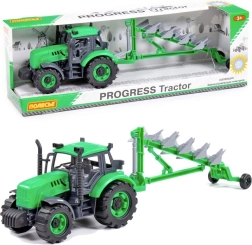 Green inertia tractor with plow POLESIE