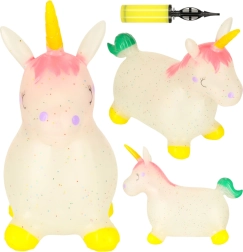 Скачаща играчка за деца с помпа - Гумен Еднорог