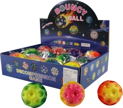 Скачащо топче в дъгови цветове 7 см