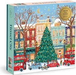 Metallic Square Puzzle Decorated City 500 Pieces