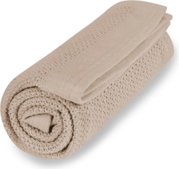 VINTER & BLOOM blanket Soft grid organic golden sand