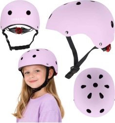 Trike Fix Children's Bicycle Helmet with LED Light M 55–58 cm – Purple