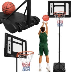 Trizand portable basketball hoop 259 cm with adjustable height and ball