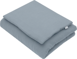 Muslin set with filling for baby 70 × 80 cm blue