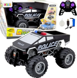 Състезателна кола Police Off-Road RC черна 1:16