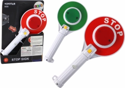 Kids' police stop/go paddle, double-sided with lights