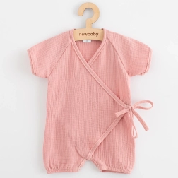 Summer muslin romper New Baby pink