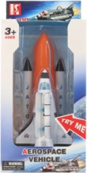 Космическа ракета със светлини и звуци, метална, 22 см