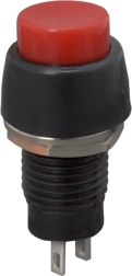 Panel-Mount Push-Button Switch Black/Red