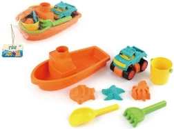 Sand set car and boat 33 cm