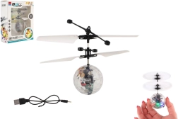 Летяща хеликоптерна топка с LED светлина и управление с ръка
