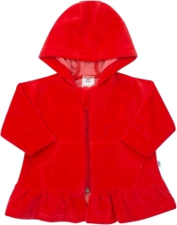 New Baby red velour hoodie