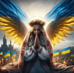 Диамантено рисуване Украински ангел 30x40 см