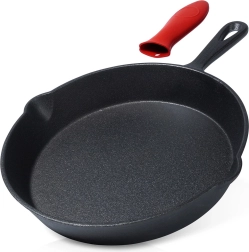 Чугунен тиган със силиконов ръкав 25 cm