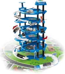 Полицейски паркинг сет XXL с градска игрова подложка, 82 части