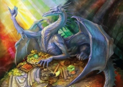Blue Dragon with Treasure Puzzle 1000 pieces MAGNOLIA