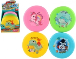 Силиконова летяща чиния за деца 18 см – 4 цветни мотива