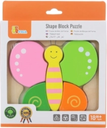 Дървени мини пъзели пеперуда за деца от Viga