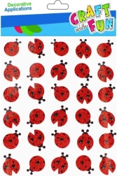Ladybug glitter stickers 30 pcs