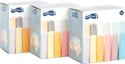 Комплект цветни тебешири SMALL FOOT – 3×12 броя за тротоар и дъска