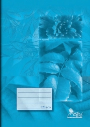 A5 Notebook plain, recycled paper, 20 sheets – blue