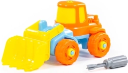 Educational digger for kids with screwdriver