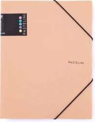 Папка с ластик A4 кайсиева PASTELINI
