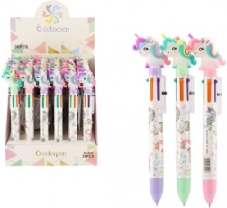 Многоцветна химикалка с еднорог 6 в 1