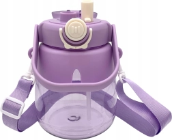 Kids’ water bottle with straw and strap 1 L