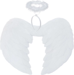 Angel wings with halo Ruhhy, white