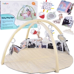 Образователна играчна постелка с арки и висящи играчки