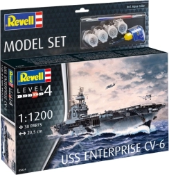 Revell Model Set USS ENTERPRISE CV-6 1:1200 – plastic aircraft carrier model