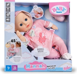 Baby Born Hannah – хайде да играем, кукла 36 см с шише и биберон
