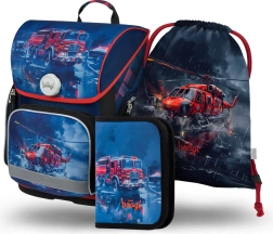 Училищен комплект Спасители: раница, несесер и торбичка