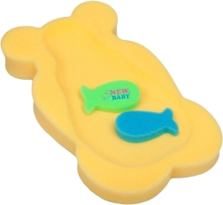 Foam baby bath mat yellow with bear