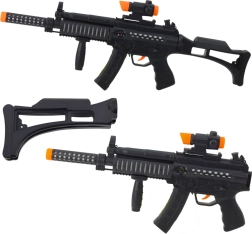 Kids' submachine gun with lights and sounds 62 cm – black