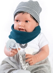 Antonio Juan Pipo Hair – реалистична бебешка кукла 42 cm с меко тяло