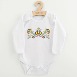 Baby bodysuit with folk pattern print – NEW BABY, size 74 (6–9 months)