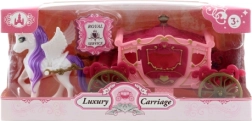 Plastic pony with carriage for children