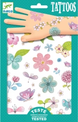 Djeco временни татуировки с цветя (2 листа)