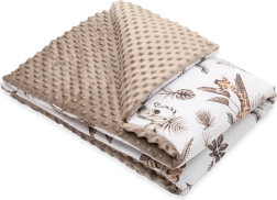 Minky baby blanket with filling Safari 80 × 100 cm