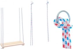 Дървена люлка – естествена люлееща дъска 46 × 19 cm, товароносимост 80 kg