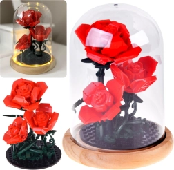 Конструктор светеща роза под купол, 219 части