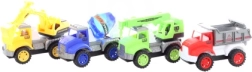 Plastic construction vehicle for small hands