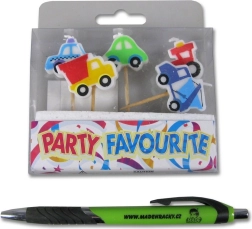 Декоративни свещички във форма на колички, цветни