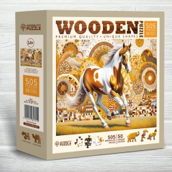 Wooden Puzzle Elegant Horse 505 Pieces