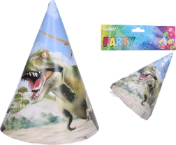 Парти шапки DINO 15 см, 6 броя